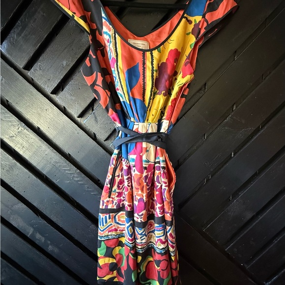 Moulinette Soeurs Dresses & Skirts - Anthropologie Silk, Cap-Sleeve Floral Dress